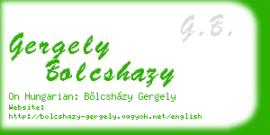 gergely bolcshazy business card